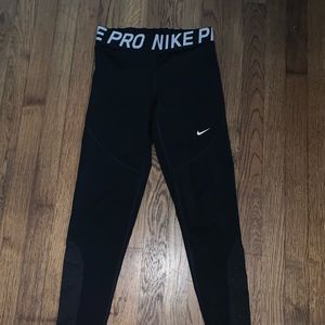 black nike leggings with mesh
